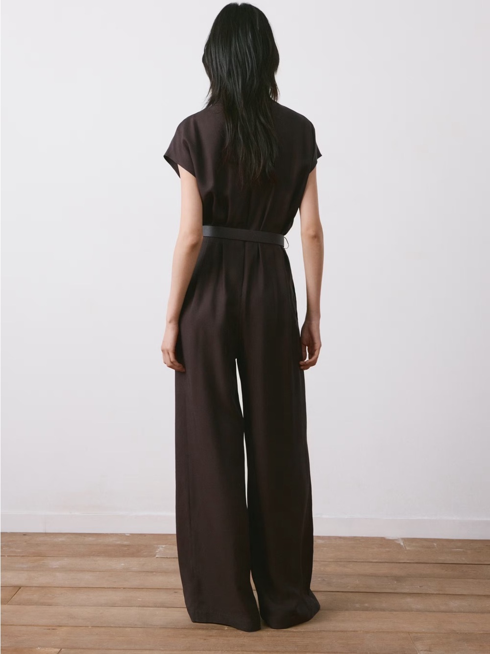 NWT (size M) MANGO LYOCELL JUMPSUIT WITH BELT - Picture 3 of 11
